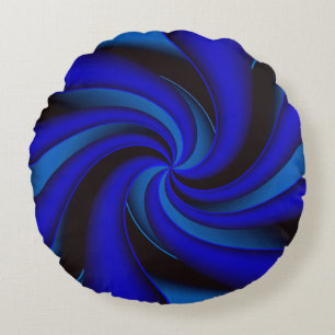 Elegance en bleu.... rond kussen