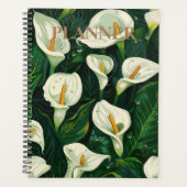 Élégance en fleur : Calla Lily-Designed Planner (Devant)