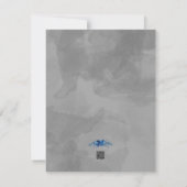 Élégance en fleur : RSVP avec carte de réponse arg (Dos)