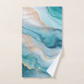 Élégance en marbre émeraude et or (Serviette à main)