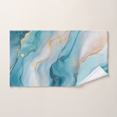 Élégance en marbre émeraude et or (Serviette à main)