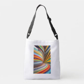 Élégance en mouvement : Wavy Wordings Sac pour fem (Dos)