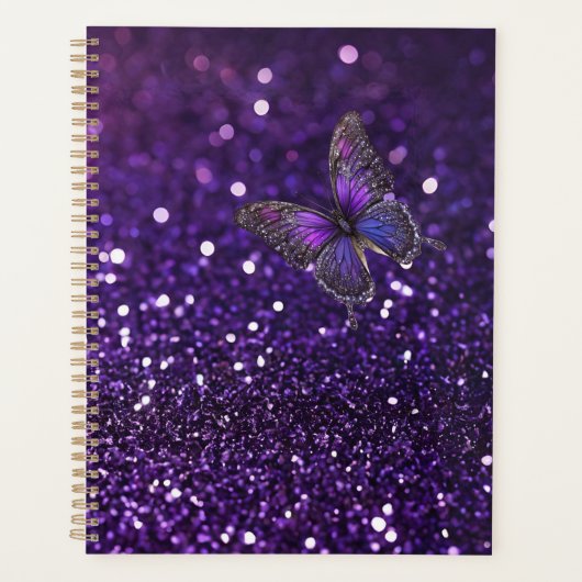 Élégance Enchantante : Le papillon pourpre (Devant)