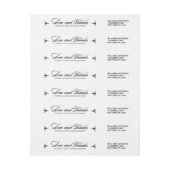 Élégance | Étiquette de adresse Wraparound Merci (Feuille)