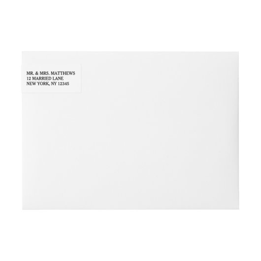 Élégance | Étiquette de adresse Wraparound Merci (Devant)