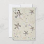 Élégance étoile de mer Carte de numéro de table po (Dos)