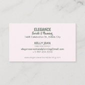 Elegance Events & Planning Carte de visite (Dos)
