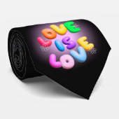 Élégance fière : Love Is Love Cravate 3D (Roulé)