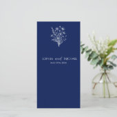 Élégance fleur sauvage - Programme de mariage - (Debout devant)