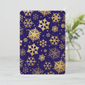 Élégance Flocon de Neige Doré – Carte de Fêtes Pla (Debout devant)