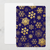 Élégance Flocon de Neige Doré – Carte de Fêtes Pla (Devant / Derrière)