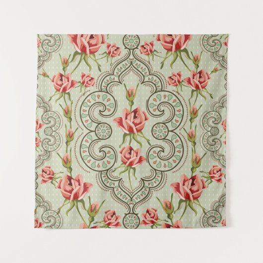 Elegance Floral:  naadloze achtergrond. Wandkleed (Voorkant)