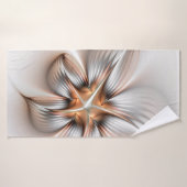 Élégance florale Art Abstrait fractal moderne (Serviette de bain)