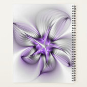 Élégance florale Art fractal violet abstrait moder (Dos)
