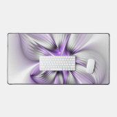 Élégance florale Art fractal violet abstrait moder (Clavier et souris)
