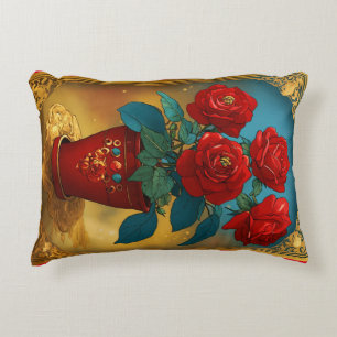 "Élégance florale : Coussin d'accentuation imprimé