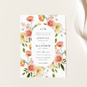 Élégance florale Faire-part de mariage de corail r