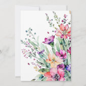 Élégance florale intemporelle Faire-part de mariag (Dos)