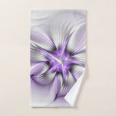 Élégance florale Moderne Abstraite 3D Fleur fracta (Serviette à main)