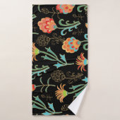 Élégance florale orientale transparente (Serviette de bain)