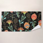 Élégance florale orientale transparente (Serviette de bain)
