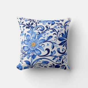 Élégance florissante : Oreiller à lancer floral