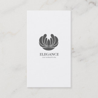 ELEGANCE FLOWER DESIGN SPA WELLNESS GRAY WHITE VISITEKAARTJE