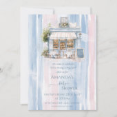 Elegance Frans Café Baby shower Kaart (Voorkant)