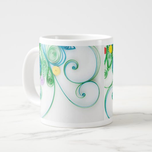 Elégance Froide Papier Quillé SnowflSpécialité Mug (Devant gauche)