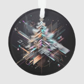 Élégance futuriste Ornement de Noël (dos)