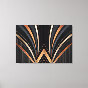 Élégance géométrique métallique Art Déco