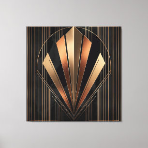 Élégance Géométrique Métallique Art Déco