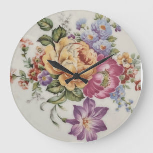 Élégance : Horloge inspirée de la porcelaine