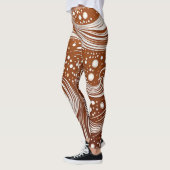 Élégance Intriquée : Dessin Blanc sur Leggings Mar (Gauche)