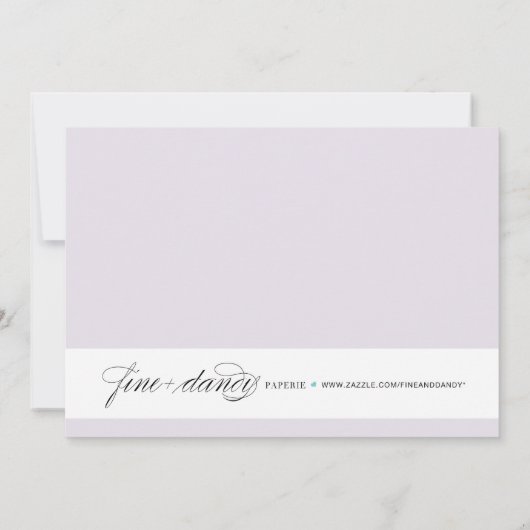 ÉLÉGANCE| INVITATION À LA DOUCHE BRIDALE (Dos)