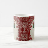  Elegance Kerstmis Deer Antlers Damask Koffiemok (Center)