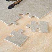  Elegance Kerstmis Deer Antlers Damask Legpuzzel (Zijkant)