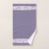 Élégance Lavande et Argent : Ensemble de serviette (Serviette à main)