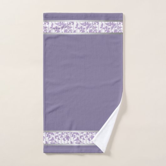 Élégance Lavande et Argent : Ensemble de serviette (Serviette à main)
