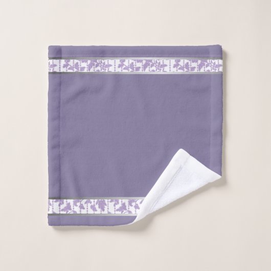 Élégance Lavande et Argent : Ensemble de serviette (Gant de toilette)