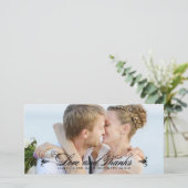 ÉLÉGANCE | MARIAGE MERCI CARTE PHOTO - Noir (Debout devant)