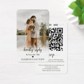 Elegance Mariage Website QR Code Photo Carte RSVP (Bureau)
