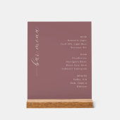 Elegance Maroon Calligraphy Bar Menu (Recto)