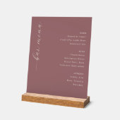 Elegance Maroon Calligraphy Bar Menu (Angle)