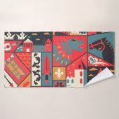 Élégance médiévale : Conception Motif transparente (Serviette de bain)