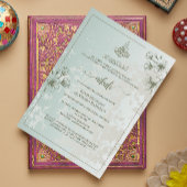 Élégance minimale Nikah Invitation | Silver de la 