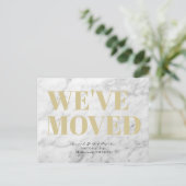 Élégance Minimaliste Carte de Changement d'Adresse (Debout devant)