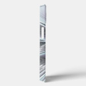 Elegance Modern Blue Grey White Fractal Art Flower Case-Mate iPhone Case (Achterkant / Rechts)