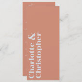 Elegance & Modern Flair Blush Pink Wedding Menu (Voorkant / Achterkant)