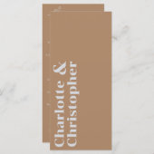 Elegance & Modern Flair Dusty Pink Wedding Menu (Voorkant / Achterkant)